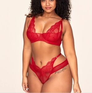 Elegant Red Lace‎ Lingerie Set